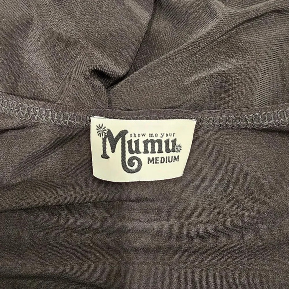 NWOT SHOW ME YOUR MUMU Matilda Mini Dress Black Lace Up Size Medium - Picture 2 of 11